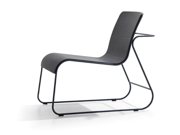 FLOW LOUNGE - Steel and wood easy chair by True Design