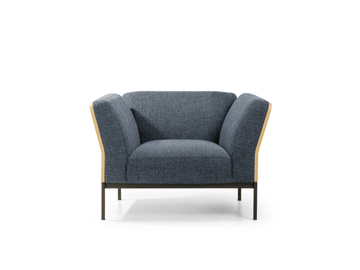 FOLD - Upholstered fabric armchair with armrests by True Design