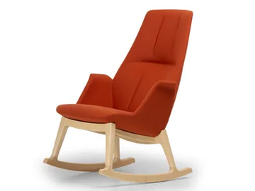 HIVE - Rocking fabric armchair with armrests by True Design