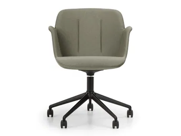HIVE - Swivel trestle-based fabric office chair with castors by True Design