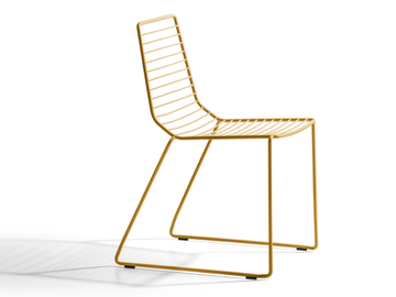 MARINA OUT MA 1T05 OUT - Stackable sled base steel garden chair by True Design