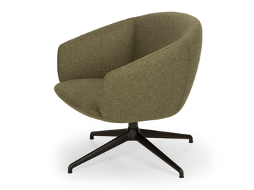 NOT LOUNGE - Swivel trestle-based fabric easy chair by True Design