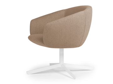 NOT LOUNGE - With 4-spoke base fabric easy chair with armrests by True Design