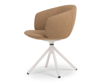 NOT MINI - Swivel upholstered chair with armrests by True Design