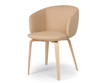 NOT MINI - Upholstered fabric chair with armrests by True Design