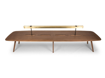 WING LIBRARY - Solid wood library table by True Design