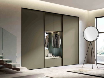 Combined wardrobe - Built-in sectional wooden wardrobe by TUMIDEI