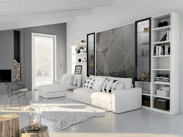 ON-OFF CONFIGURATION 262 - Storage wall with fold-away bed by TUMIDEI
