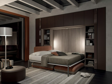 ON-OFF CONFIGURATION 267 - Pull-down bed with integrated lighting by TUMIDEI