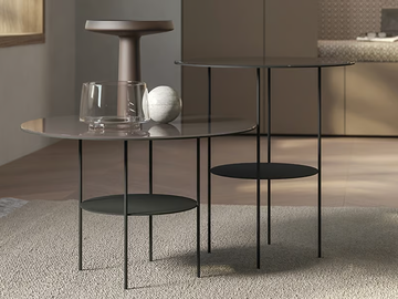 STICK - Round lacquered glass coffee table by TUMIDEI