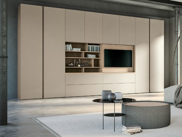 Wardrobe with built-in TV - Wardrobe with TV cabinet by TUMIDEI