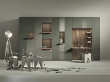 WINDOW - Melamine-faced chipboard wardrobe by TUMIDEI