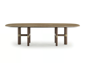 ATELIER - Rectangular walnut table by Turri