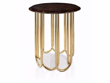 AUDREY - Round marble bistro side table by Turri
