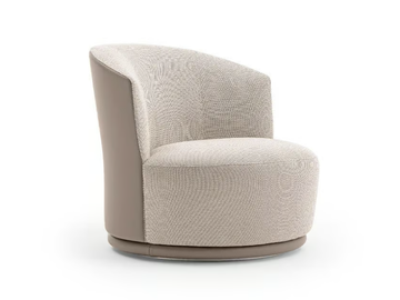 BLUES - Fabric easy chair by Turri