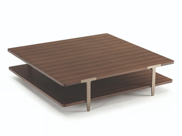 DOMUS - Low square wooden coffee table by Turri