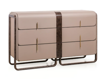 ECLIPSE - Leather chest of drawers by Turri