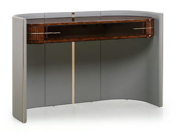 ECLIPSE - Rectangular leather console table by Turri