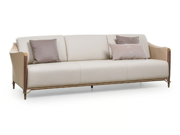 MELTING LIGHT - 4 seater leather sofa by Turri