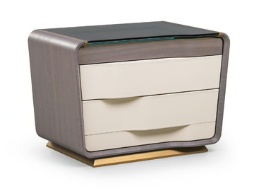 MELTING LIGHT - Rectangular bedside table with drawers by Turri
