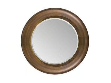 MELTING LIGHT - Round framed wooden mirror by Turri