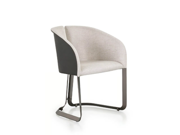 MILANO - Upholstered chair with armrests by Turri