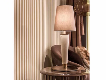 NOIR - Leather table lamp by Turri