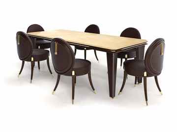 NOIR - Rectangular marble contract table by Turri