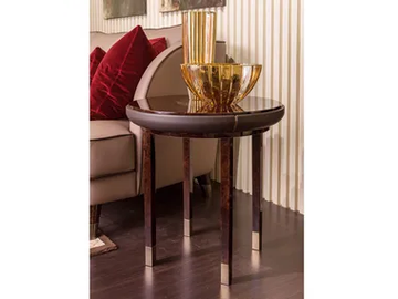 NOIR - Round marble bistro side table by Turri