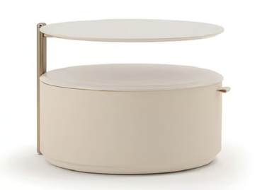 ROMA - Round wooden bedside table with drawers by Turri
