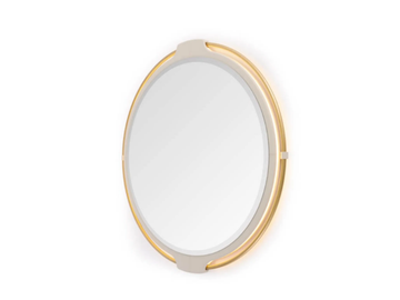 VINE - Round wall-mounted mirror with integrated lighting by Turri