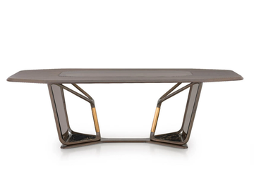 VINE - Wood and glass table by Turri