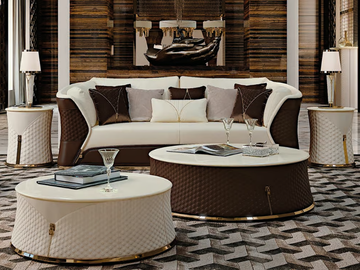 VOGUE - Leather leisure sofa by Turri