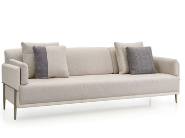 ZERO - Fabric and leather sofa by Turri