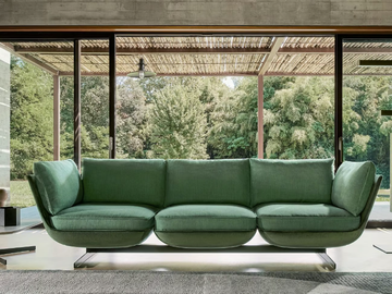 BIGGIE - 3 seater sectional fabric sofa by Twils