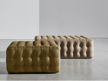 CHOCOLAT - Leather pouf by Twils