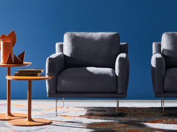 ETAN - Fabric armchair with armrests by Twils