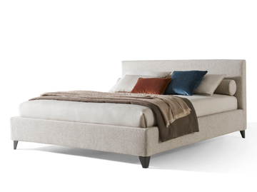 MAX - Double bed with upholstered headboard by Twils