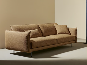 NUBES - 3 seater fabric sofa with headrest by Twils