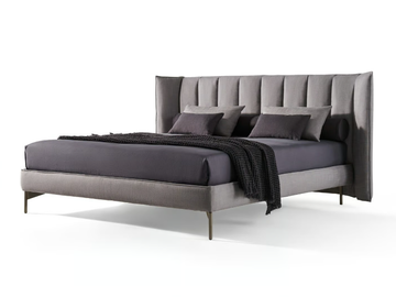 OPÉRA - Fabric double bed with upholstered headboard by Twils