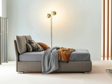 SOUL - Single or double bed with upholstered headboard by Twils