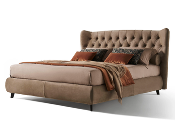 TOMMY CAPITONNÈ - Double bed with tufted headboard by Twils