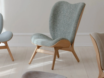 A CONVERSATION PIECE TALL KVADRAT - Upholstered Kvadrat fabric armchair by Umage