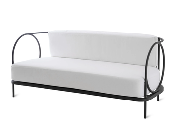 ARIETE - Sofa in galvanized iron and cushions in acrylic fabric by Unopiù