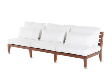 C'EST LA VIE - 3 seater garden sofa in mahogany and acrylic fabric by Unopiù