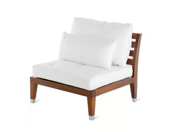C'EST LA VIE - Garden armchair in mahogany and acrylic fabric by Unopiù