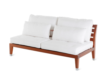 C'EST LA VIE - Mahogany and acrylic fabric garden sofa by Unopiù