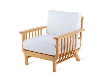 CHELSEA - Garden armchair in teak and acrylic fabric by Unopiù