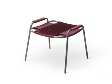 COCO - Powder coated steel and rope garden footstool by Unopiù