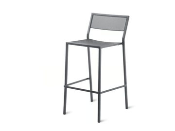 CONRAD - High iron stool with back by Unopiù
